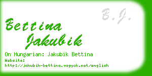 bettina jakubik business card
